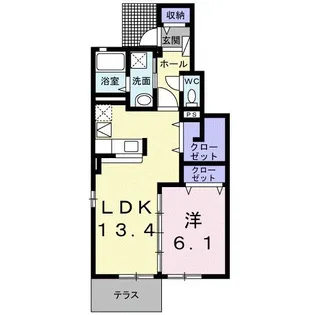 ピュアライヴVII A【1階】の間取り