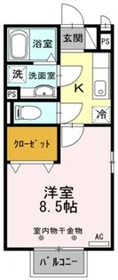 サニーコート丸領A【1階】の間取り