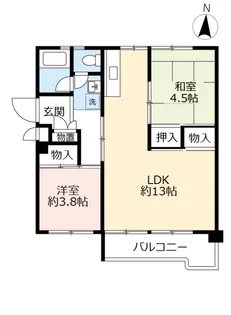 UR花山東【3階】の間取り