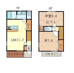 愛知県半田市花園町5【一戸建】の間取り