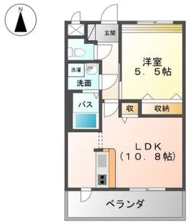 岡山県倉敷市上富井【マンション】の間取り