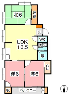 Lハイツ B【2階】の間取り