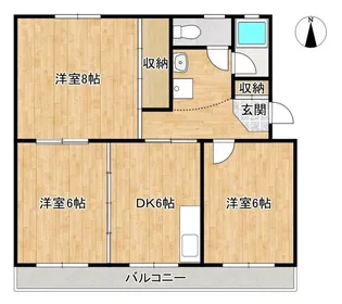 積志ハイツ【1階】の間取り