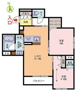 エクラアリスティオ【1階】の間取り