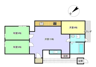 越智アパート【2階】の間取り