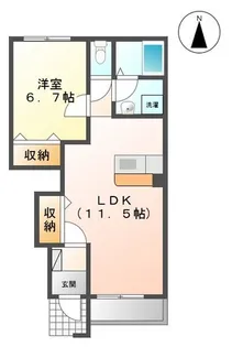 サンセットヒル東郷B棟【1階】の間取り