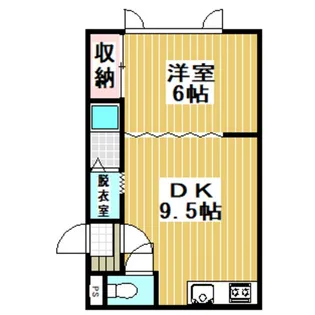 ハイツイーグル【1階】の間取り