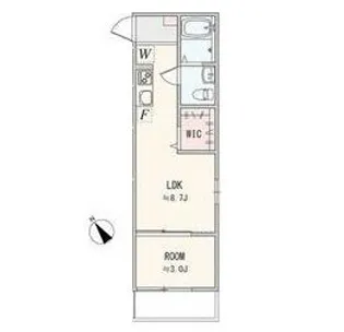 アザーレ・ディオン六会日大前【1階】の間取り