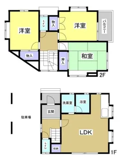 静岡県浜松市中央区龍禅寺町【一戸建】の間取り