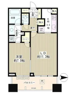 芝パーク・タワー【5階】の間取り