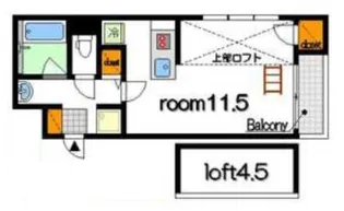 プロヴァンス東白島【7階】の間取り