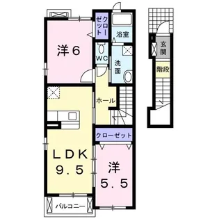 カーサブリランテ【2階】の間取り