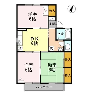 エルコート春日Ⅰ棟【2階】の間取り