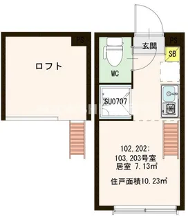 東京都中野区南台4【アパート】の間取り