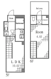 東京都中央区新富2【マンション】の間取り