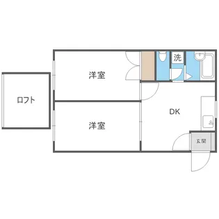 レオパレス南郷7丁目第2【2階】の間取り