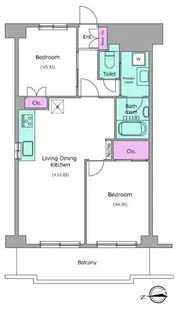 チェスターハウス川口(チェスターハウスカワグチ)【3階】の間取り