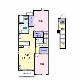 ドゥ・プリムローズ【2階】の間取り