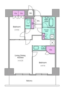 レジディア杉並方南町【6階】の間取り