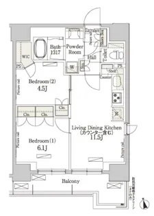 パークアクシス秋葉原イースト【11階】の間取り