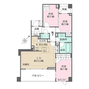 東京都世田谷区中町4【マンション】の間取り