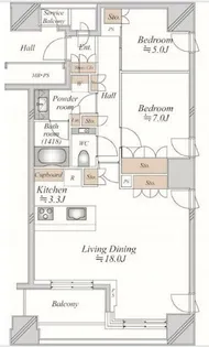 ル・サンク大崎ウィズタワー【25階】の間取り