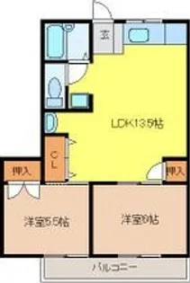 清和荘【2階】の間取り