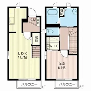 メゾン・ド・ボヌゥール Aの間取り