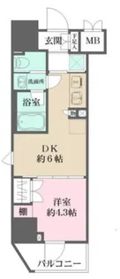 東京都台東区元浅草2【マンション】の間取り
