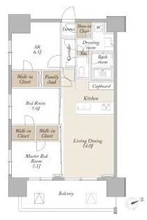 2SLDKの間取り画像