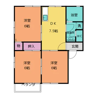 クレセントI【2階】の間取り