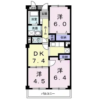 グローリアス・ヒル【3階】の間取り