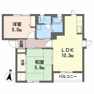 メゾンランティ【2階】の間取り