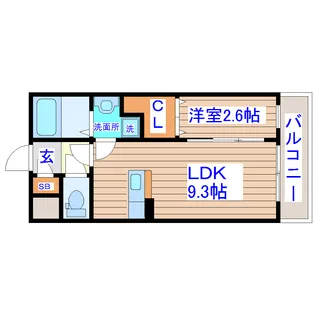 オリンピア長町【2階】の間取り