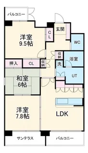 アクシス参番館【6階】の間取り