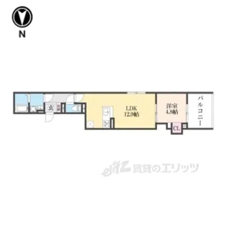 GRAMM丹波口【3階】の間取り