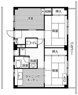 ビレッジハウス迎田2号棟【3階】の間取り