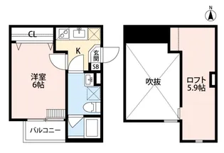 京都府京都市南区八条源町【アパート】の間取り