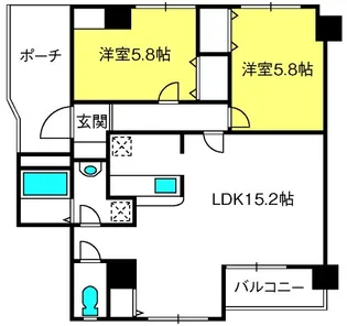 メゾンド・ハイブリッジ【1階】の間取り