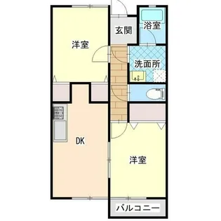 タウンハイツ【2階】の間取り