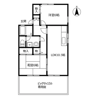 カサビエント新浜B【1階】の間取り