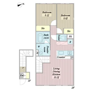 リヴェラ南葛西【2階】の間取り