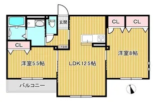 ビューティフルブルームハイム【2階】の間取り