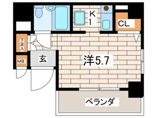 ヴァンハウス吉野町【5階】の間取り