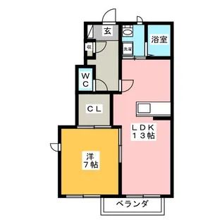 R136 B棟【1階】の間取り