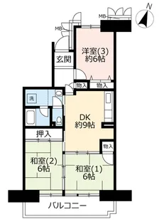 UR取手井野第二【4階】の間取り