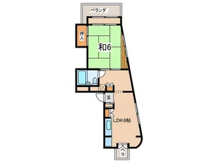 Kパレスレンガ坂【1階】の間取り