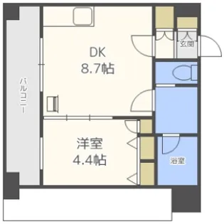 TEADA入船【8階】の間取り