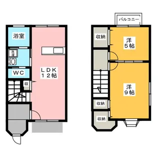 COUR VERTE【1階】の間取り