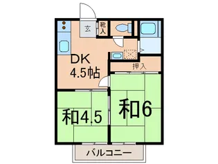 エルムハイツ【1階】の間取り